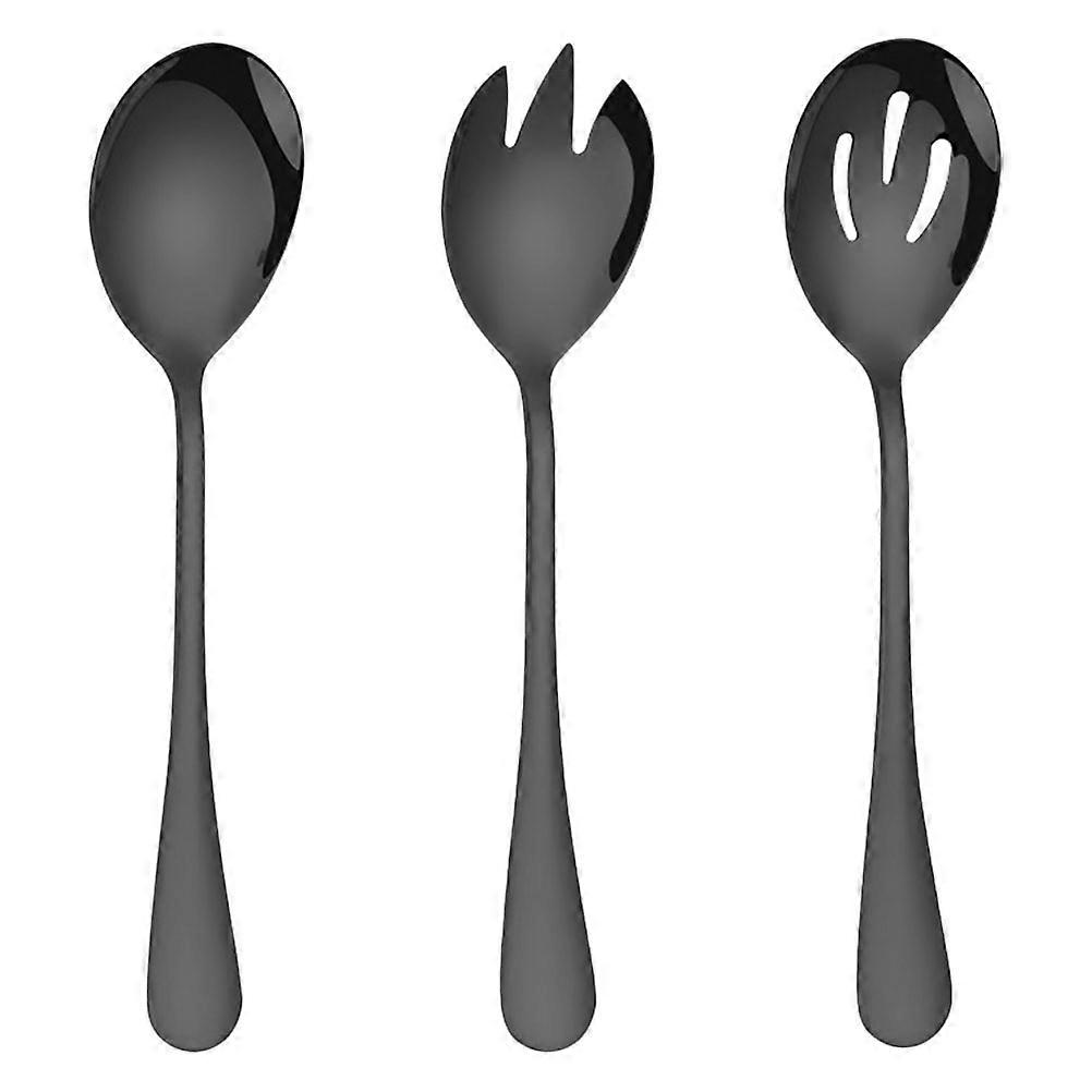 Chef Spoon Stainless Steel Salad Server Set For Dessert Serving Compact Lightweight 7.8×1.8×0.1in 1Set