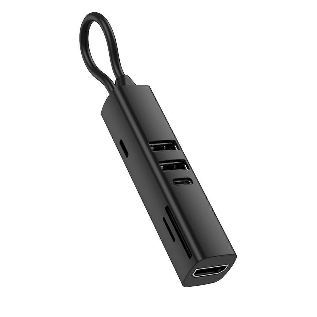 7 in 1 USB C HUB USB 3.0 HDTV 4K 30Hz Video SD TF Card Slot Reader A