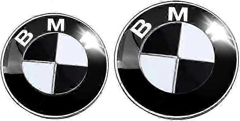 2 Pieces Emblems for Auto 82mm + 74mm, Hood Emblem Replacement