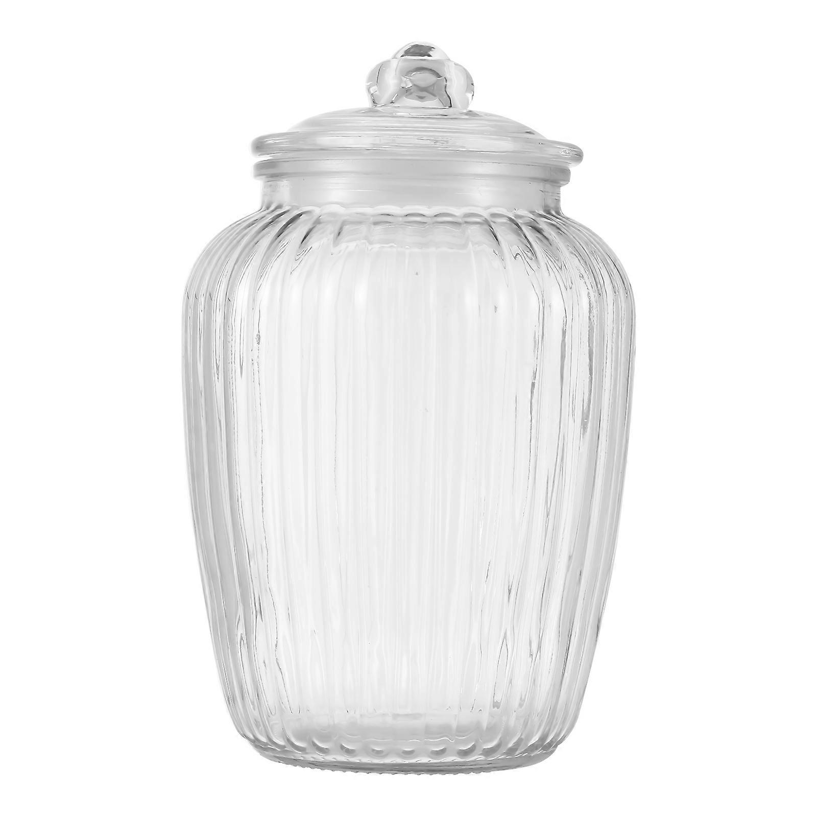 1pc Large Capacity Sealed Storage Container Transparent Glass Honey Jar
