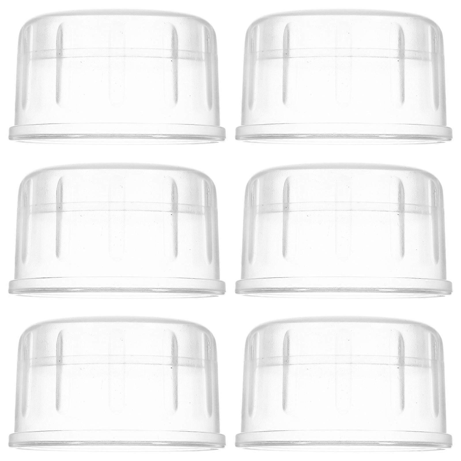 Round Shaker Covers PC Material Cocktail Shaker Lids Tightly Designed 6Set