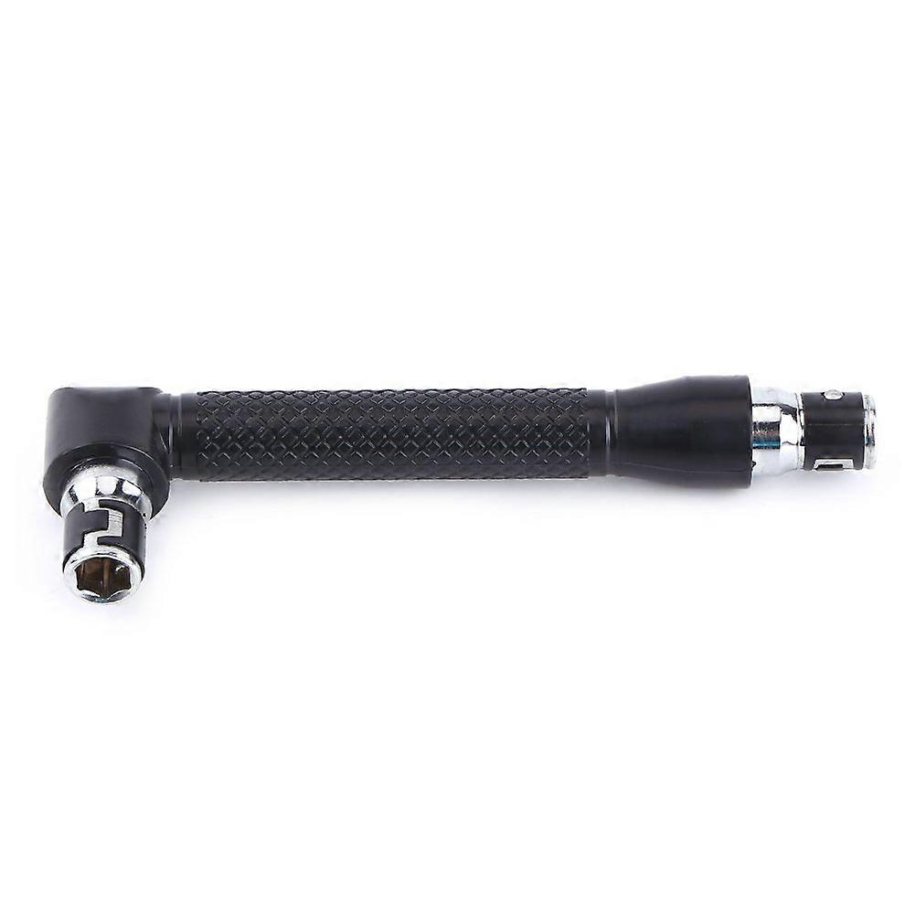 1/4 Hex Socket Wrench Double Head, Durable Tool for Metal and Woodworkers, L-Shape Design, 10.5x3.2x1cm, Black Finish