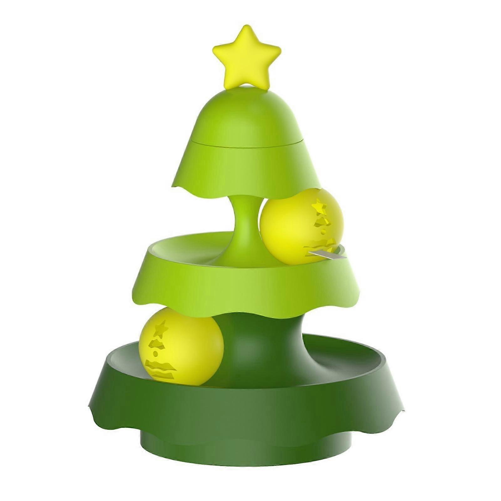Christmas treeshaped cat track toy intelligence training board tower cat toy