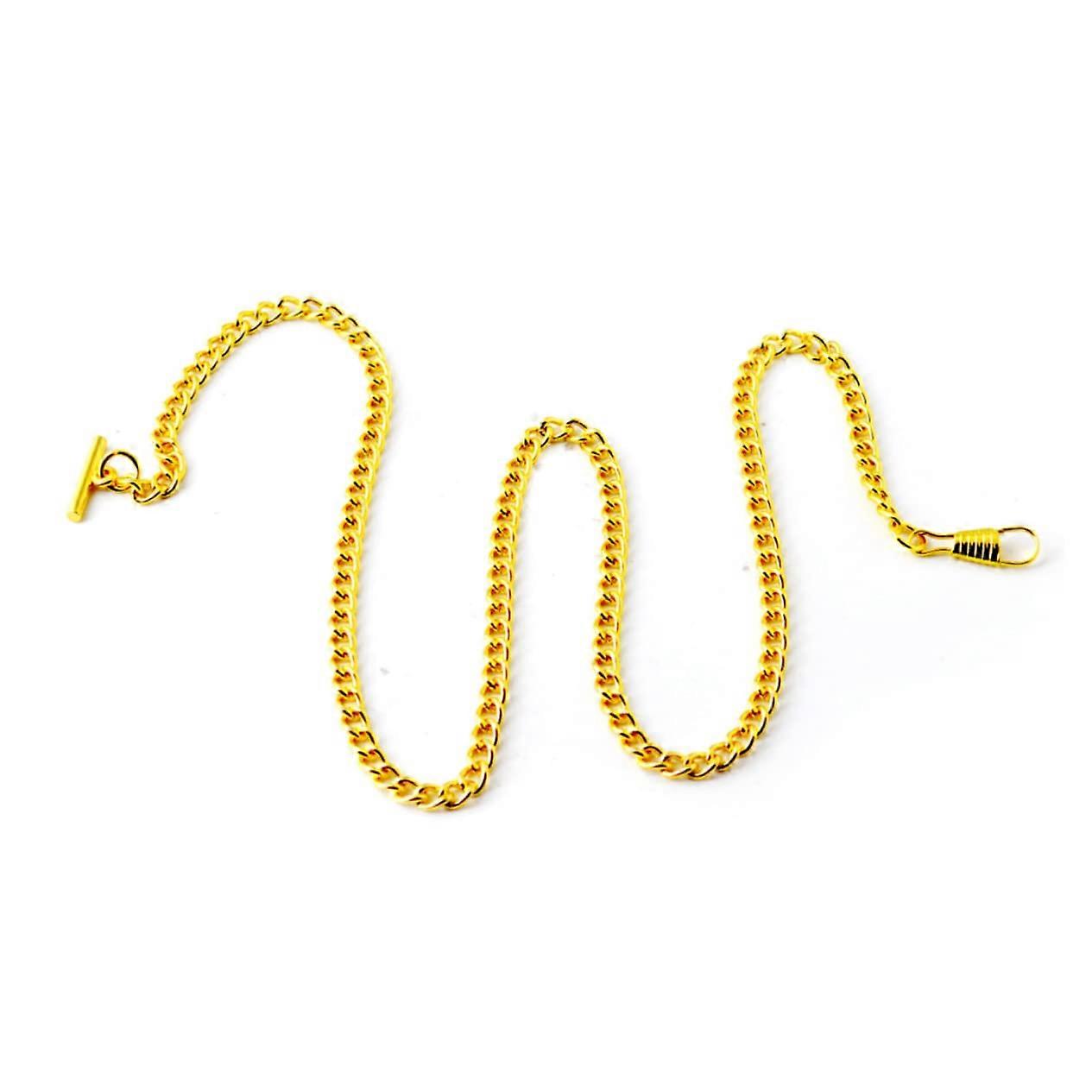 Vintage Pocket Watch Chain with T Bar Buckle for Jeans and Suits, High-Quality Belt Chain for Men and Women, Versatile Watch Holder