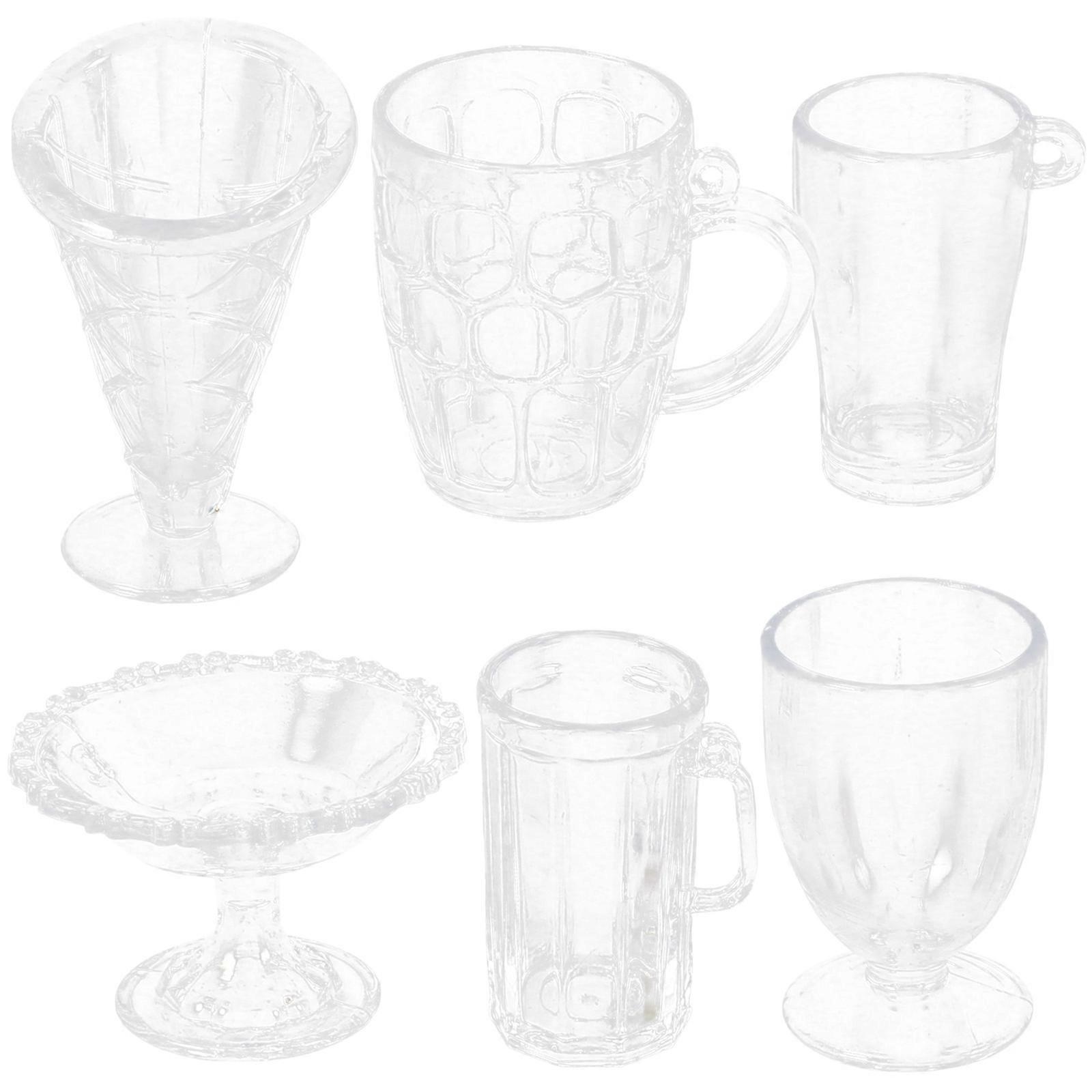 Mini Coffee Cups Miniature Tableware Accessory Children Social Skill Improvement Realistic Texture And Shapes 1Set