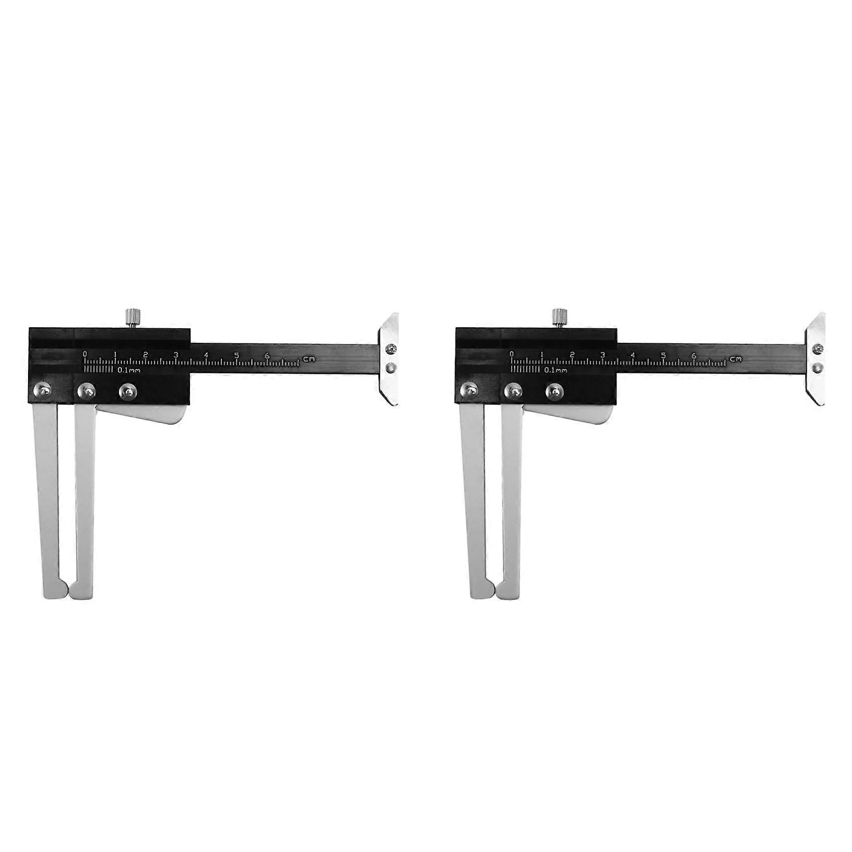 Disc Brake Measuring Tool Set - 2 x Thick Brake Saddle 0-60 mm with Measuring Screw for Accurate Disc Brake Setup