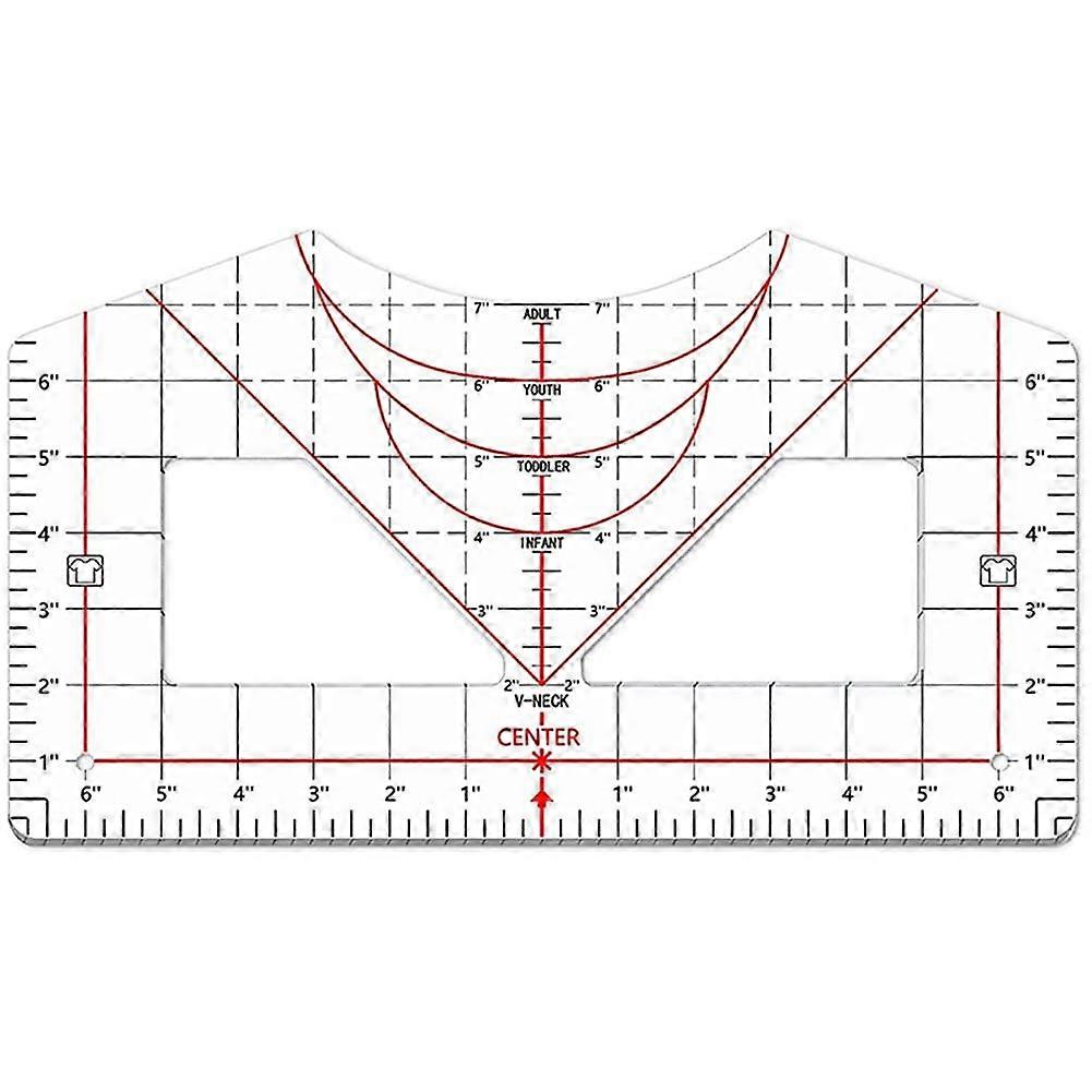TShirt Ruler for Alignment, Centered Design, TShirt Measuring Tool, Acrylic Ruler for All Sizes