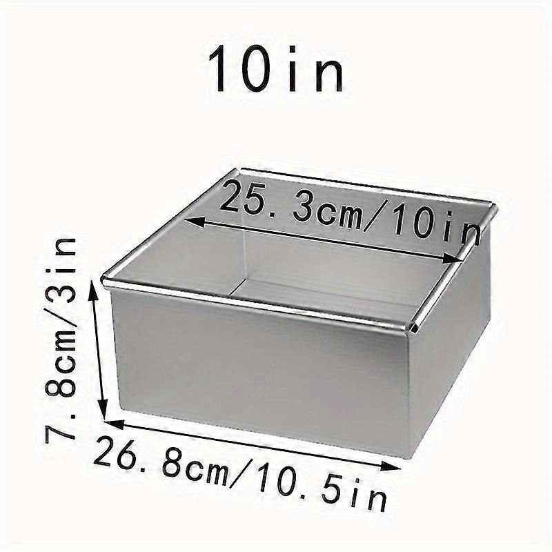 1PC 4/5/6/8/9/10 pouces carré alliage d’aluminium Qi Feng Anode Fond Gâteau Moule Fournitures de cuisson, Spécifications multiples Base Mobile Antiadhésif Cuisson DIY