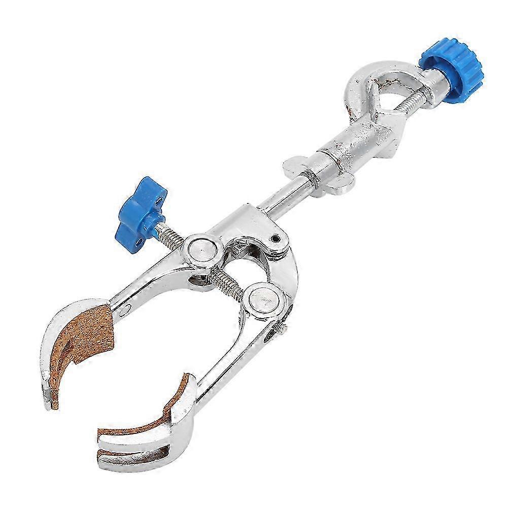 Long Handle Flask Clamp Clip 4 Prong Multifunction Direction Adjustable Metal Holder
