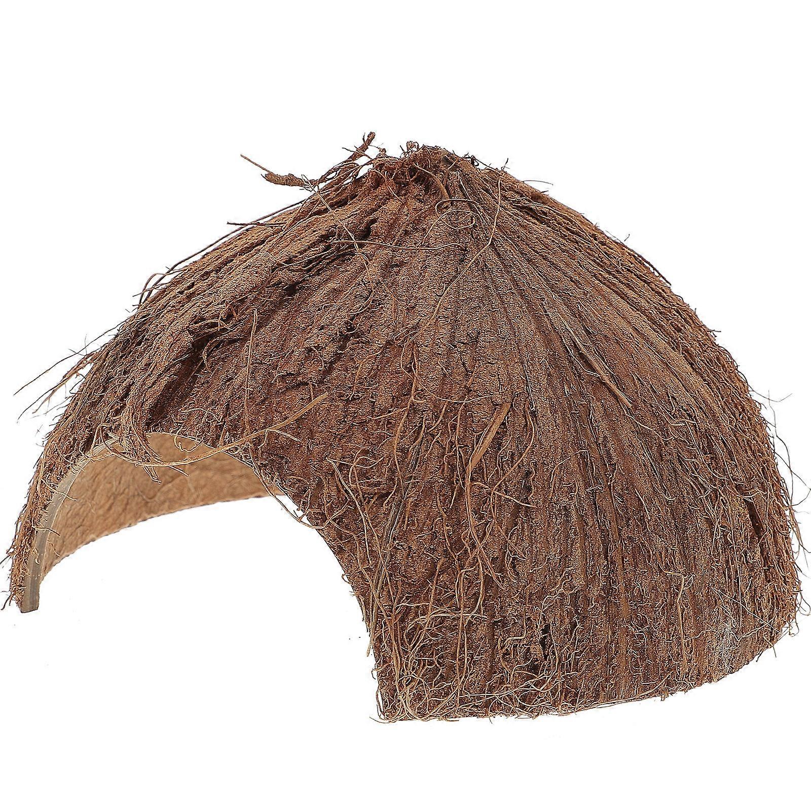 1PC Coconut Shell Hiding House for Small Reptiles and Pets (13CM)