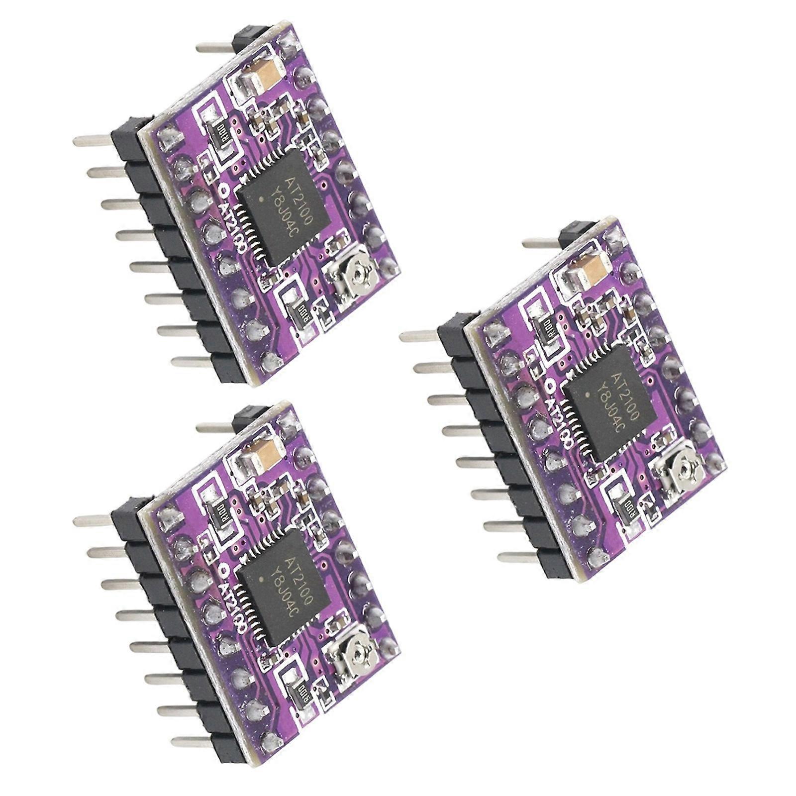 AT2100 Quiet Stepper Motor Driver Module With Heat Sink For 3D Printer Motherboards High Precise Stable Performances Multicolor