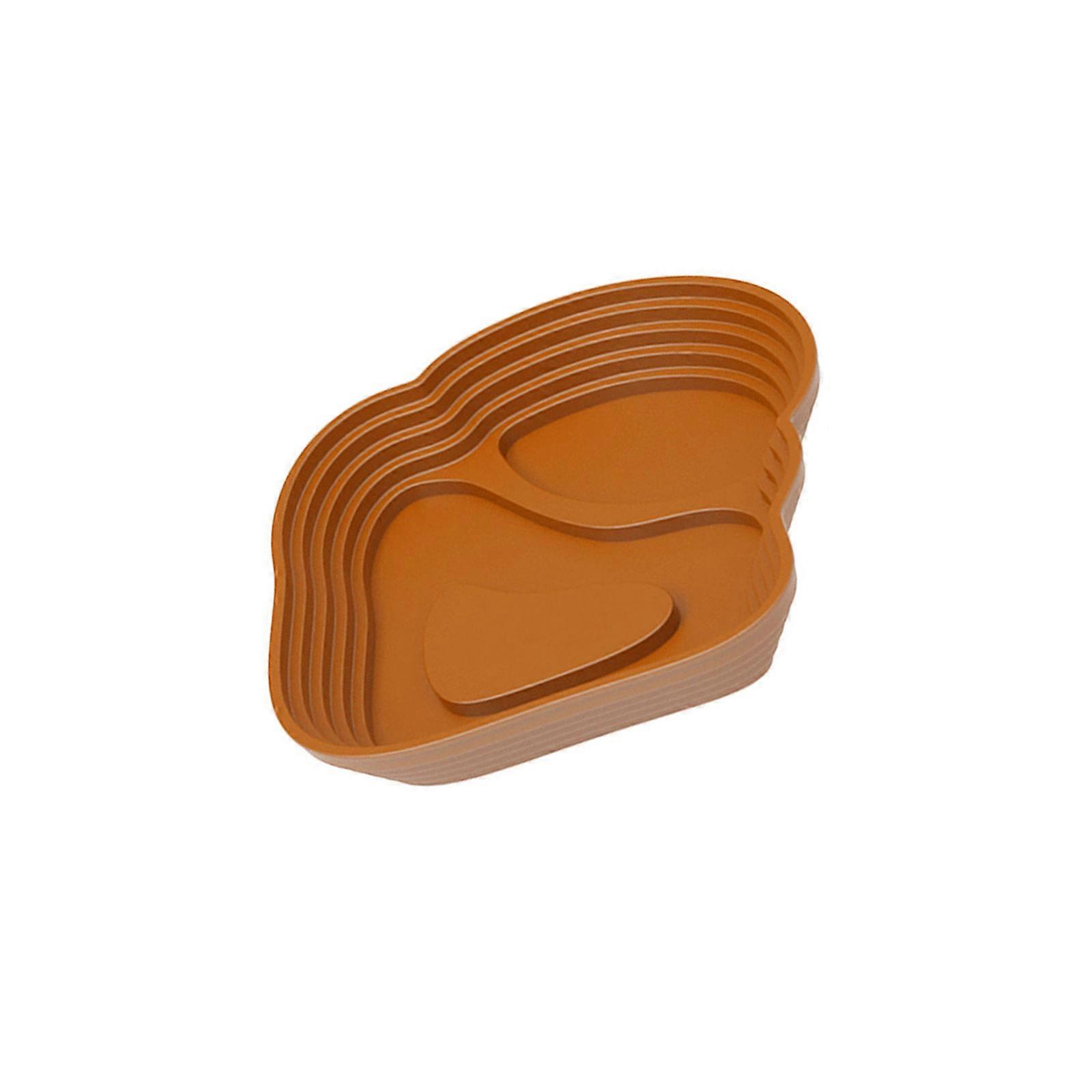 Step Design Reptiles Bathing Bowl Plastic Terrariums Basin For Turtles Lizards Feeding Soaking Bath Pool with Ramps Light Brown small