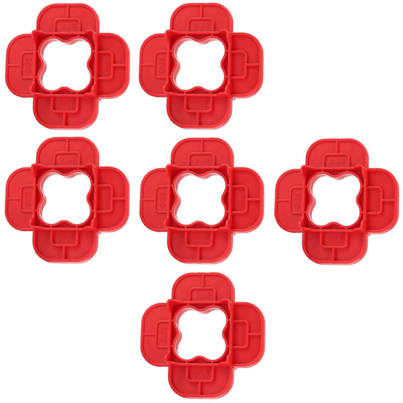 MultiThickness Plastic Deck Spacers ABS Materials Gaps Measurement Tool For Hardwood Composite Flooring Projects  Red