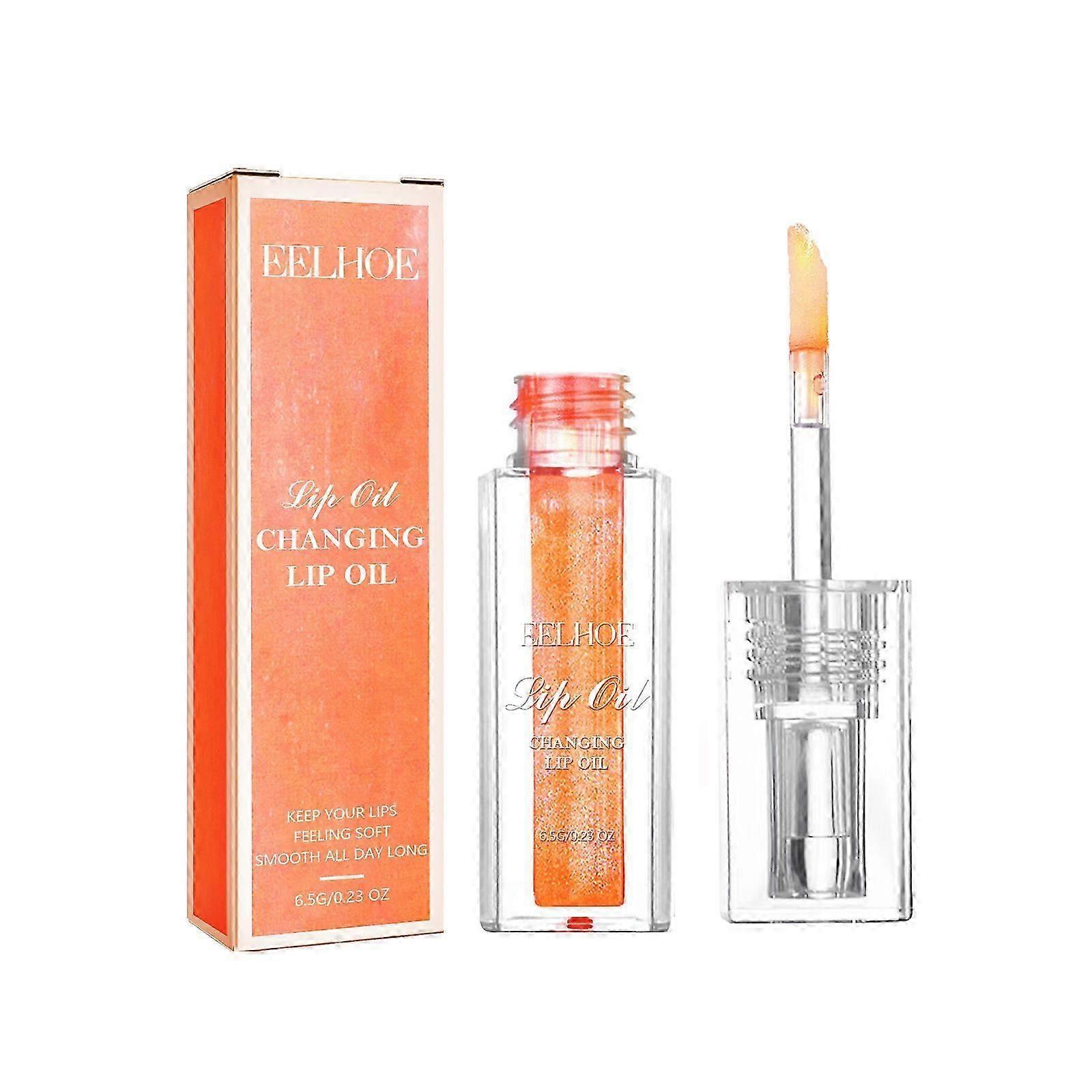 Magic Color Changing Lip Oil V2, Bossup Cosmetics Color Changing Lip Oil, Magical Color Changing Lip Gloss Warm Change Moisturizing