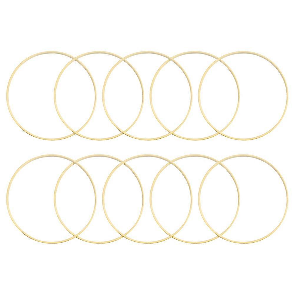 Bamboo Wood Circle Dream Catchers Hoops Diy Craft Tools Wall Hanging 15x15x0.9cm 10Pcs