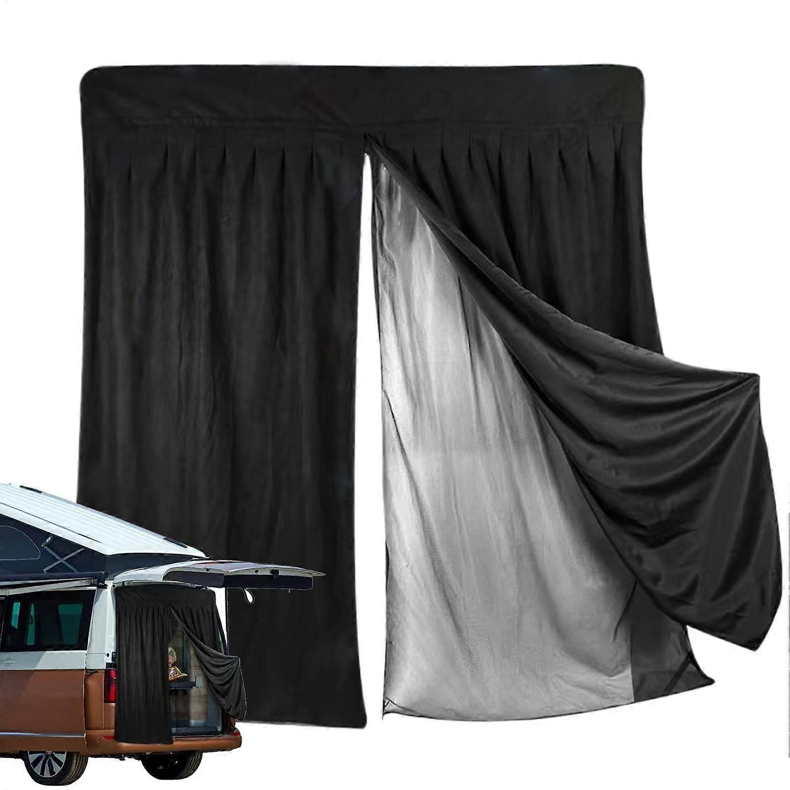 Fly Screen for Van Rear Door, 135x155cm Waterproof Mesh for Camper, Sunshade Insect Net, Suitable for RVs and Vans