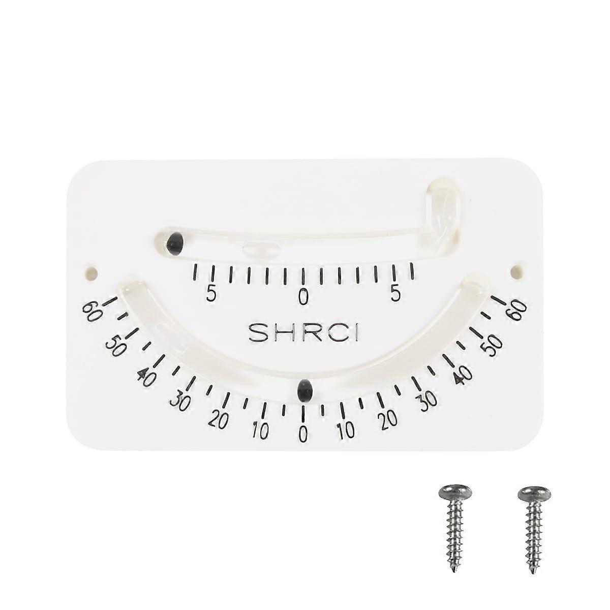 Double-Tube Inclinometer White With 2 Screws For Boats And Yachts Oil-Filled Accurate Angle Readout For Ship Navigation