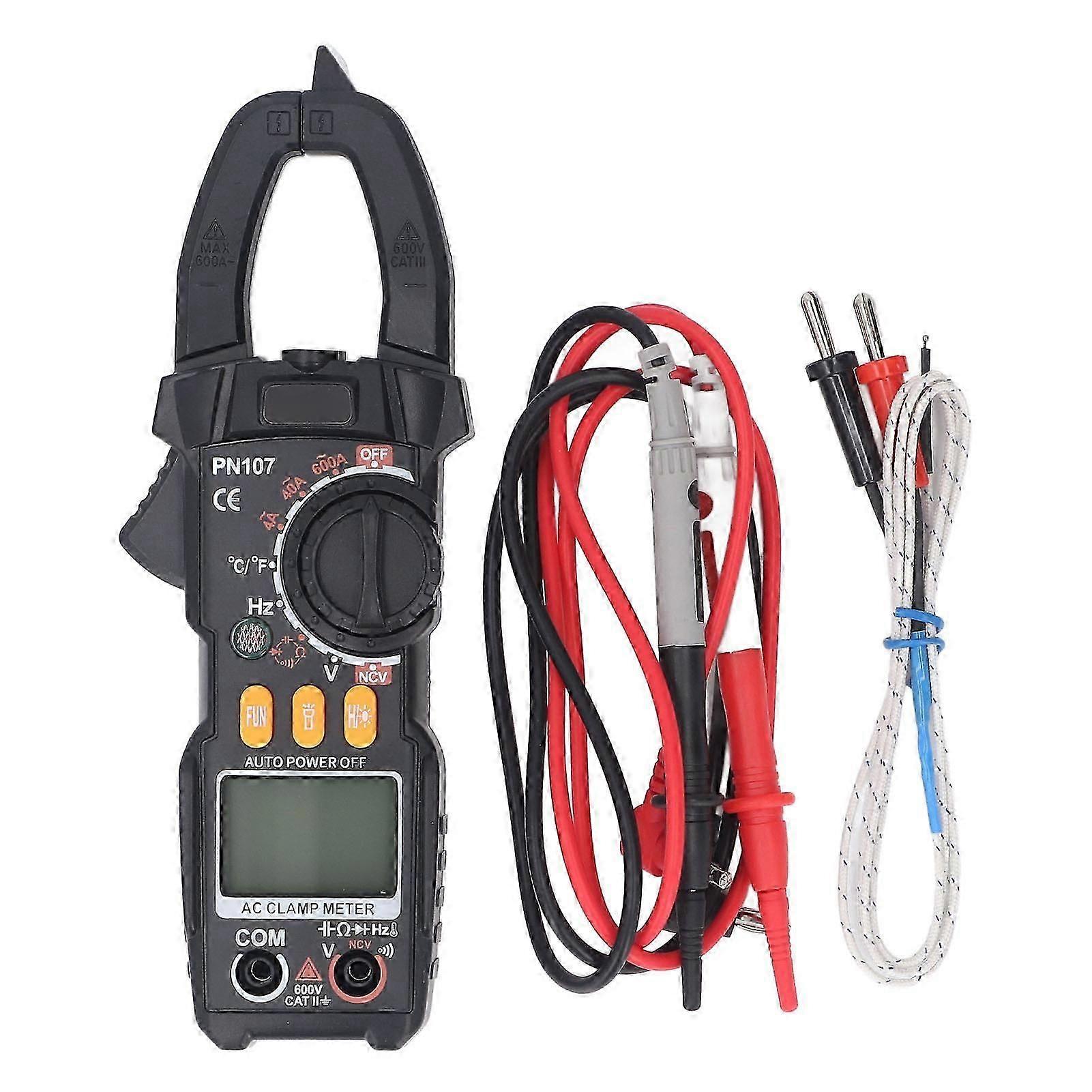 Advanced 4000 Counts Digital Clamp Multimeter with Backlit Display for Voltage, Current, and Capacitance Testing