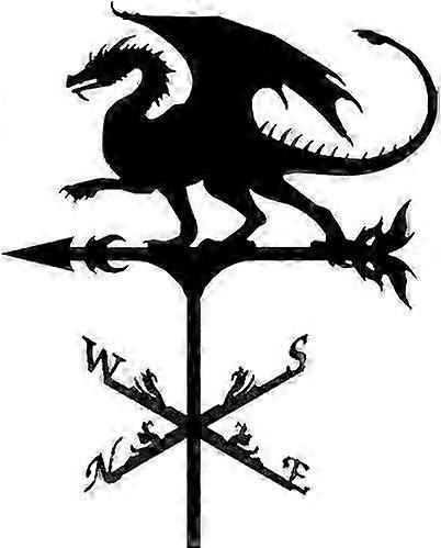 ヴィンテージメタルアニマルウェザーベーンブラック風向インジケーターガーデンルーフパデル装飾ウェザーベーン(ファイアードラゴンブランドに適しています)
