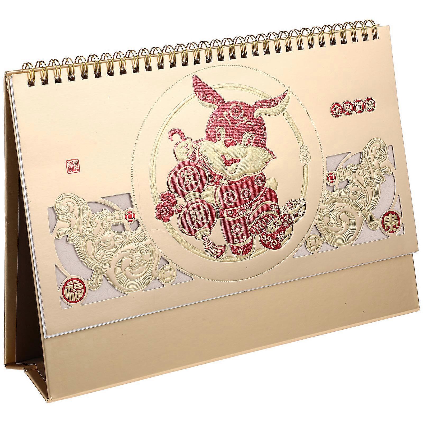 Monthly Standing Calendar Stand Up Calendar Creative Desktop Calendar 1Pcs