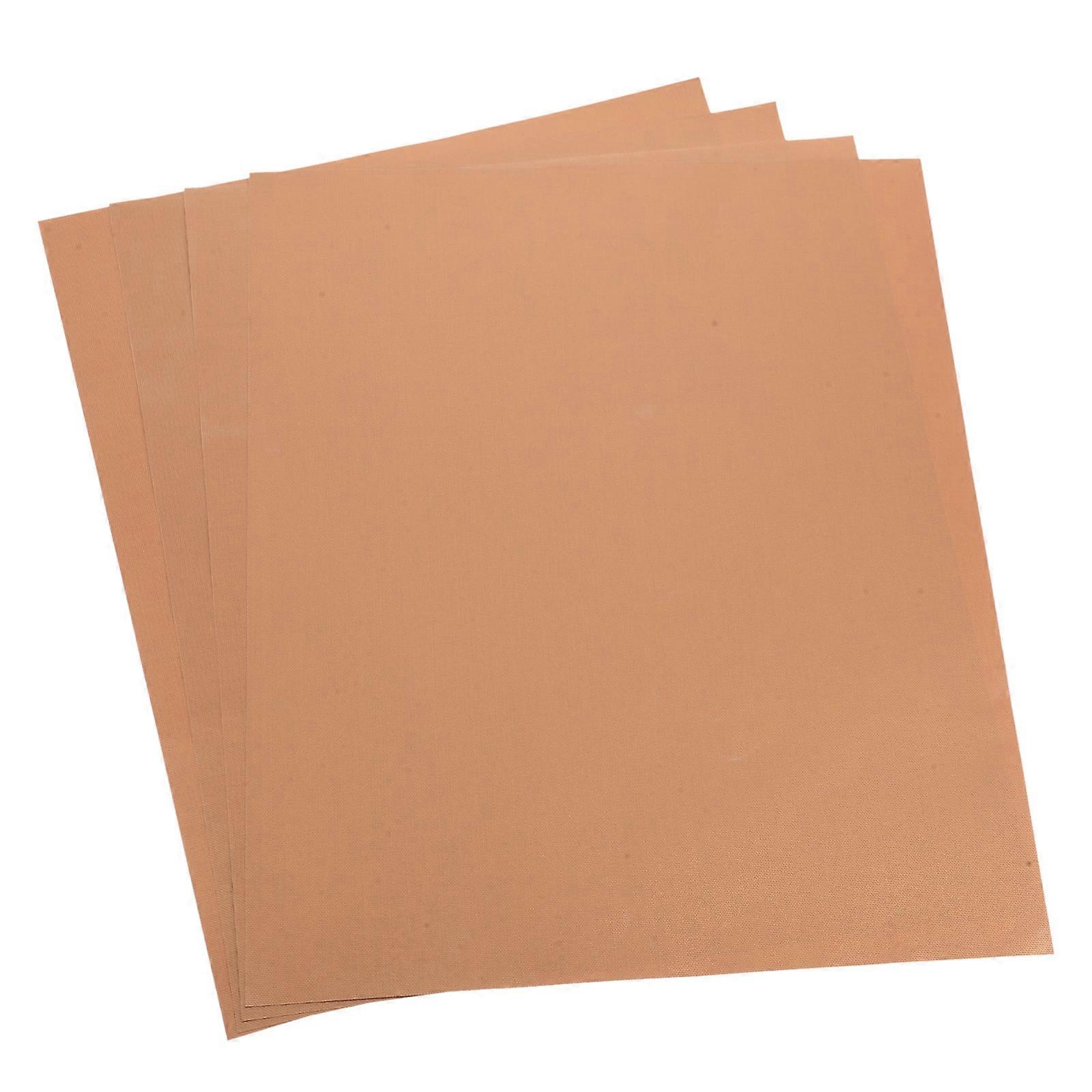 حصيرة شواء في الهواء الطلق حصيرة شواء نحاسية ملونة حصائر للشواء غير لاصقة استخدام مجموعة 4 قطع