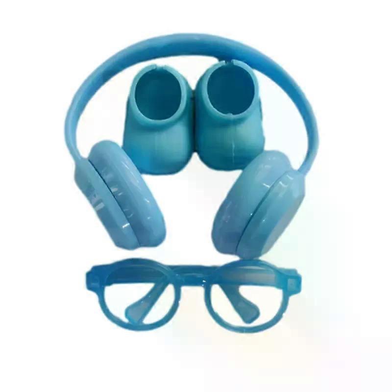 Decorations DIY accessories for Labuba V1 V2 shoes without lenses glasses stylish plastic headphone set plush doll decoration birthday gift