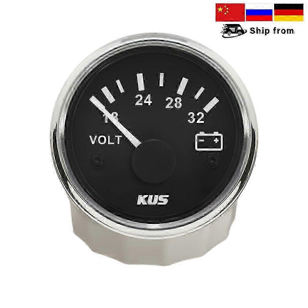 KUS devil dog Auto Needle/Digital potential Gauge 12V 24V Boat Car Truck RV Voltmeter Volt Red and Yellow available Backlight