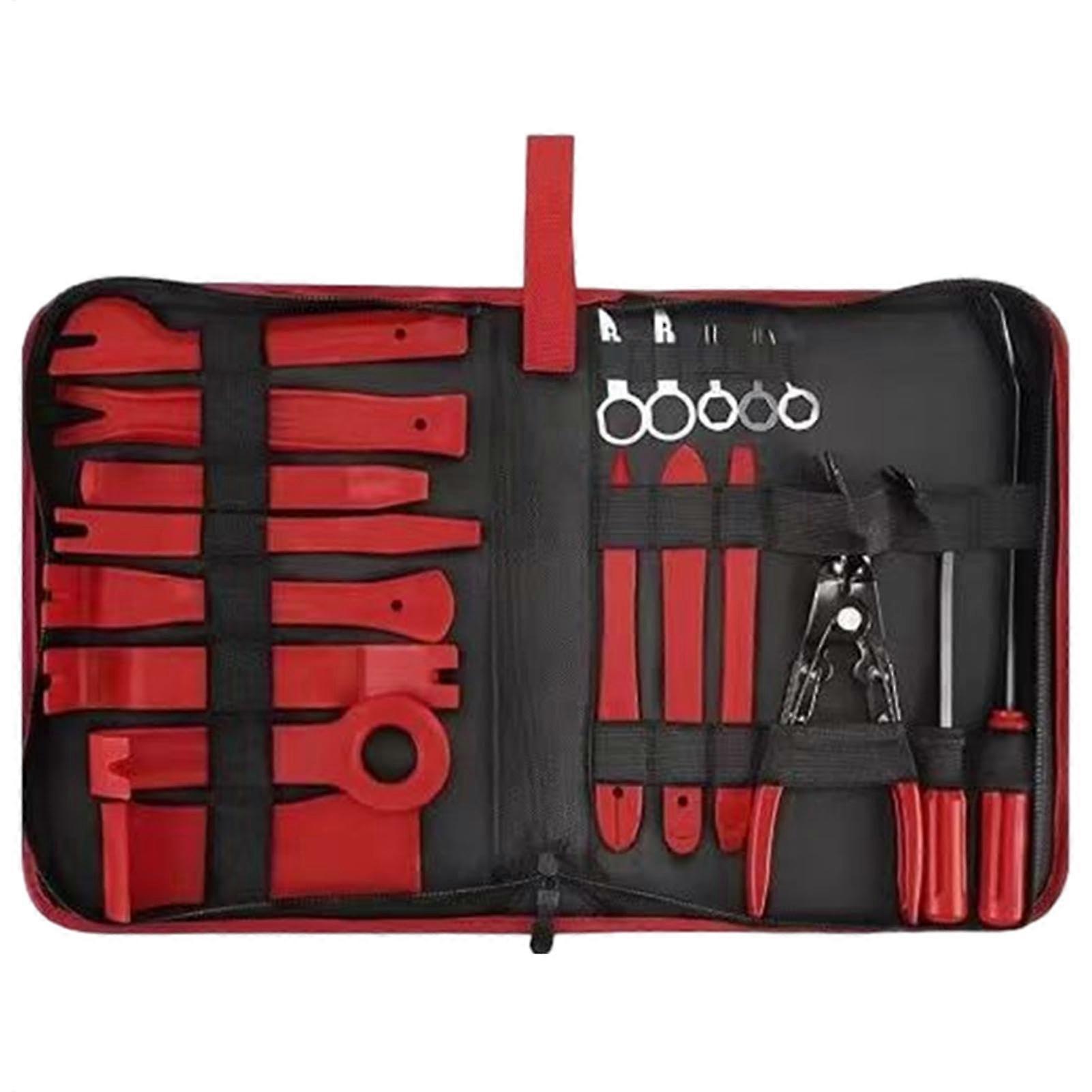 Tool set for removing automatic trim, 19piece strength, scratchresistant trim tools