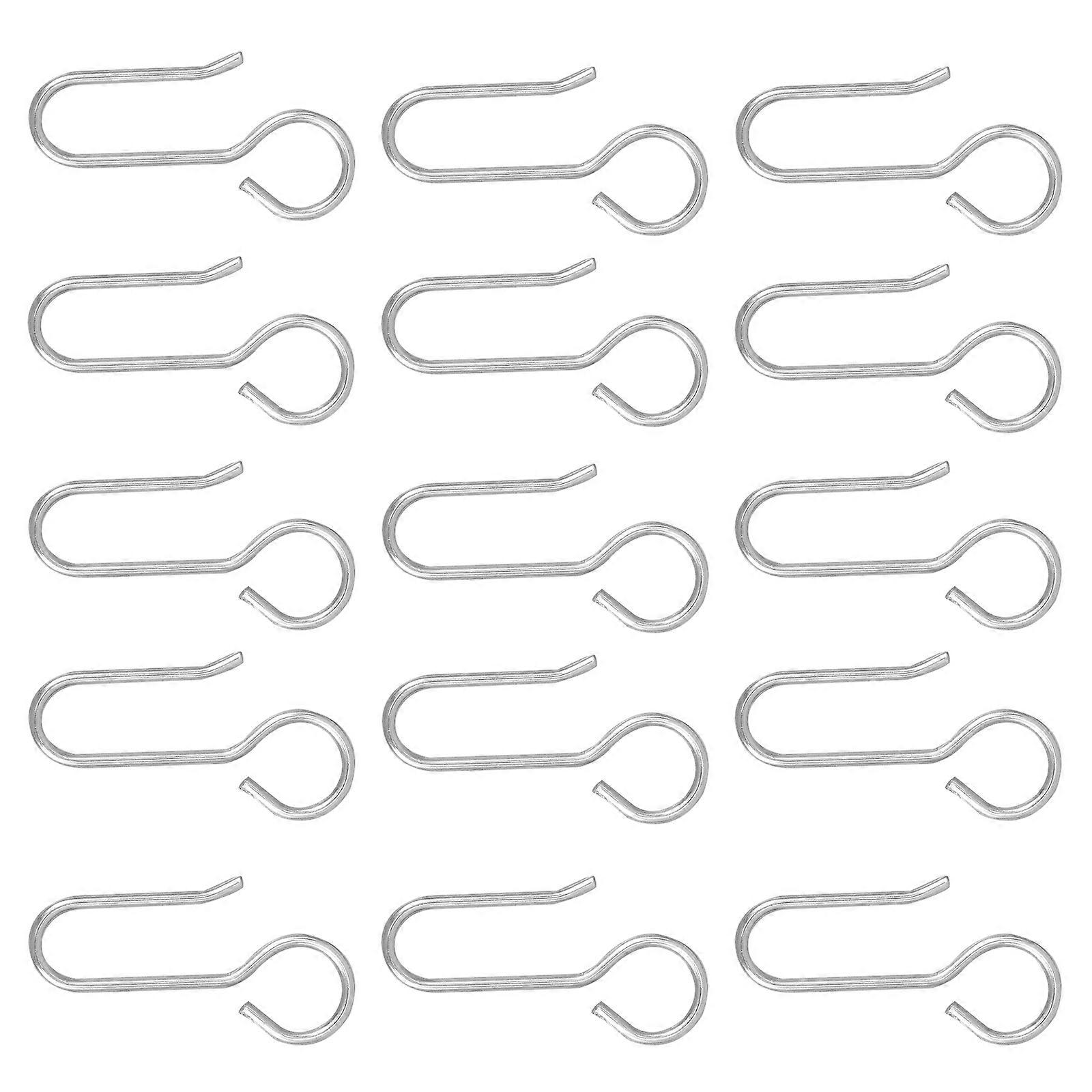 Hooks for Ceiling Curtain Metal Track Hook Replacement Strong and Silver 3.50X1.30X0.30CM 60Pcs