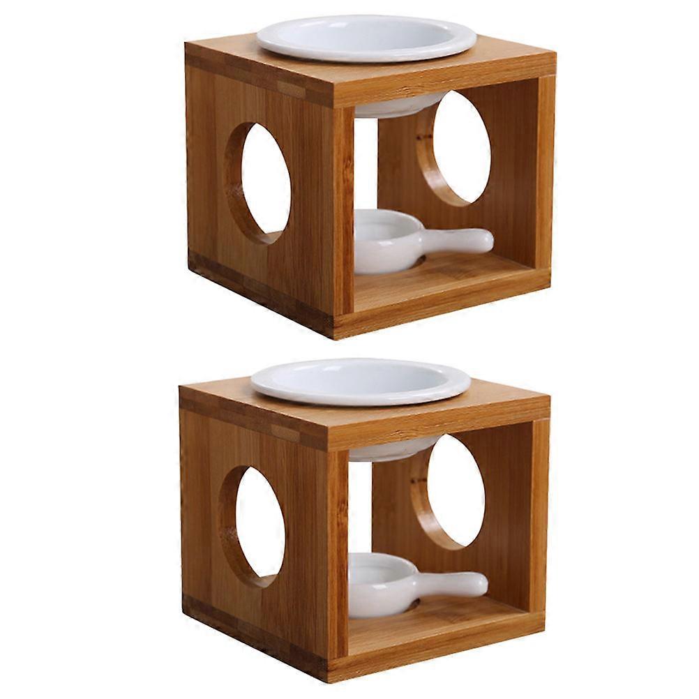 Aroma Burner with Ceramic Bowl & Candle Holder – 2 Sets, Essential Oil Diffuser for Home Fragrance, Relaxation & Aromatherapy