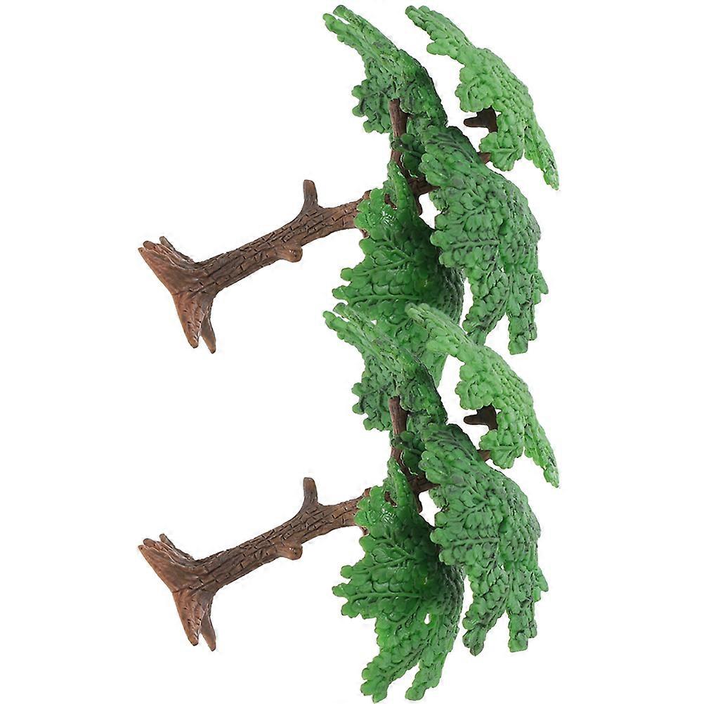 Plastic Model Trees Lifelike Tree Decor Artificial Tree Model Railway Plants Props Green 10.5X4.5CM No Maintenance Required 2Pcs