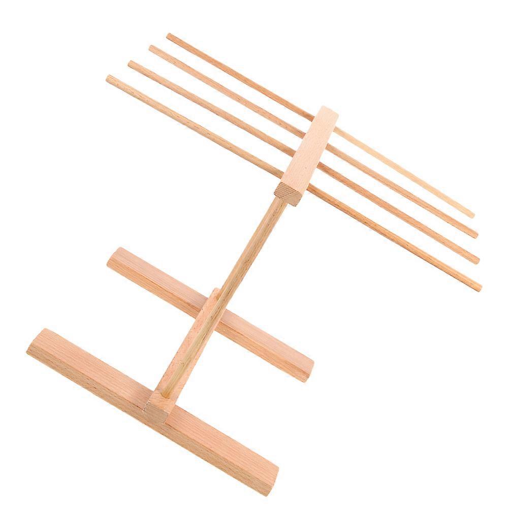 Wood Pasta Drying Rack for Home Use Easy to Assemble and Operate Orange Color Compact Size Lightweight