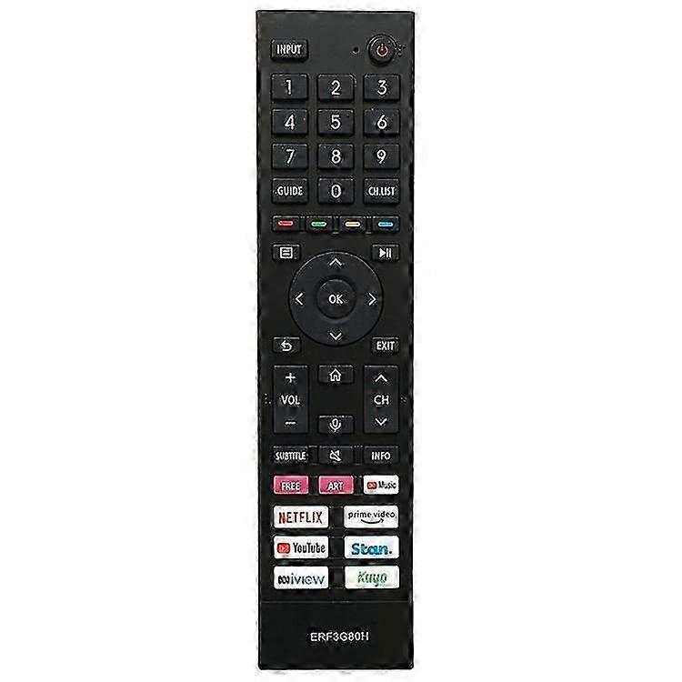 Universal TV Remote Control Replacement for Hisense Televisions, Plastic ERF3G80H Model-Compatible