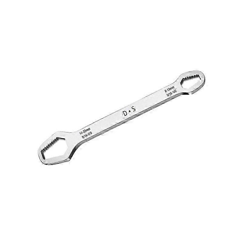Universal Wrench with 36 Teeth Self-Tightening Wrench Double Ended Wrench Tool