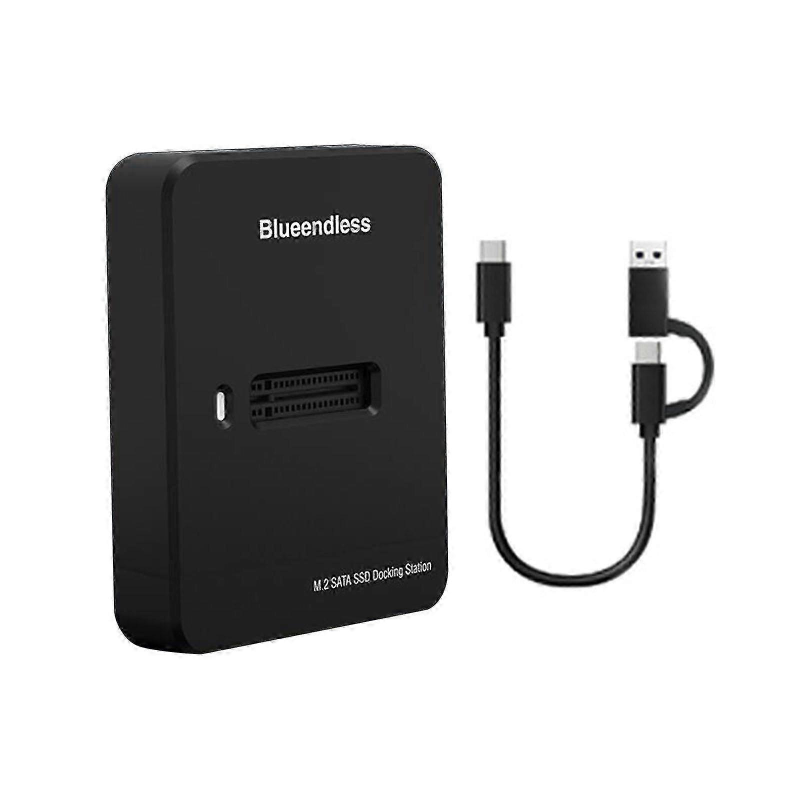 M.2 to USB Docking Station Efficient Heat Dissipation External SSD Enclosure6.6x5.1x1.3cmblack SZRH A-GB