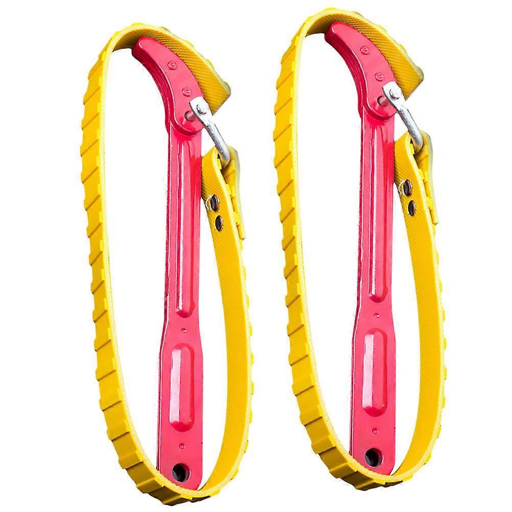 Chain Style Oil Filter Wrench 2pcs Non Slip Belt Removal Tool for Automotive, SUV, Motorcycle Maintenance with Durable Pliers for Filters Below