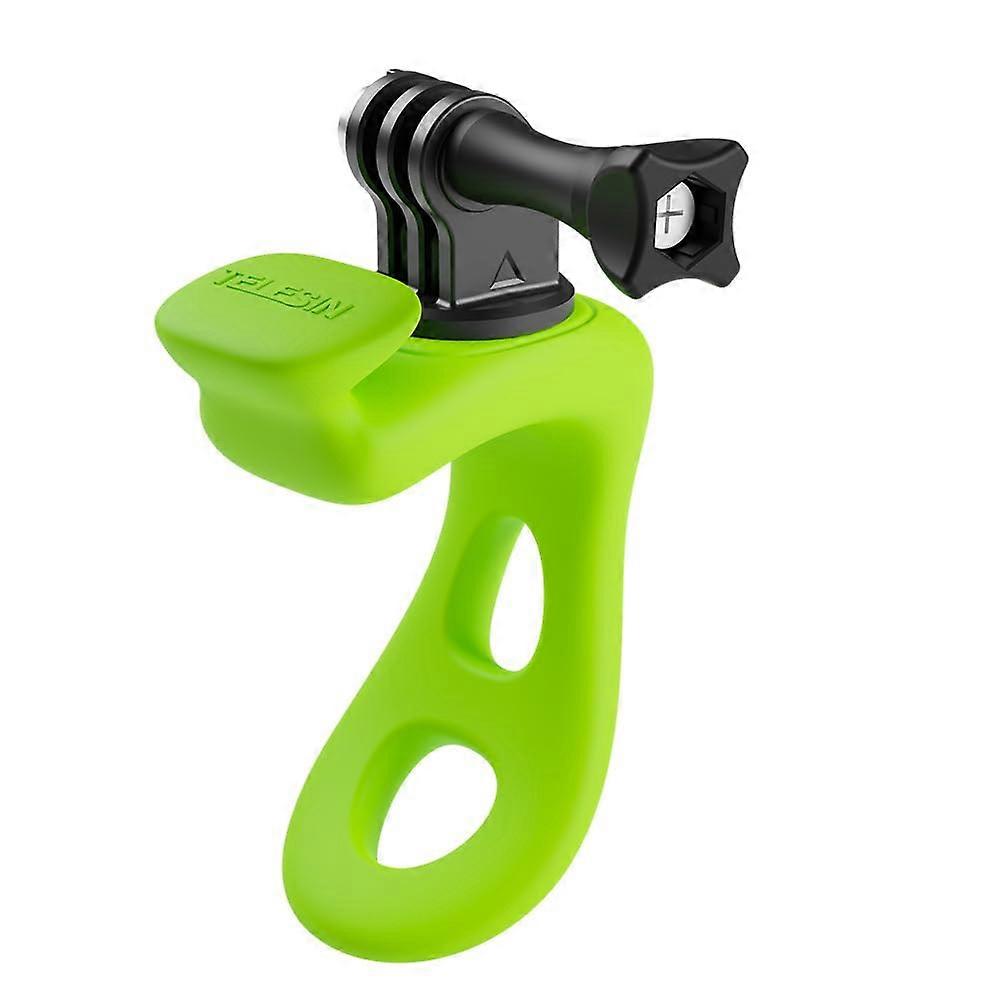 Elastic Handlebar Mount Strap for Insta360 Ace Pro, Silicone Bicycle Motorcycle Tube Mount, 360 Degree Damping Adjustment, Green