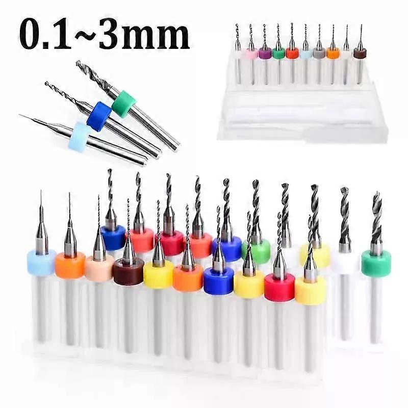 10pcs 01~3mm PCB Drill Bit Micro Drill Bit PCB Printed Circuit Board Drilling Tool Shank Carbide Hole Drilling Cutter