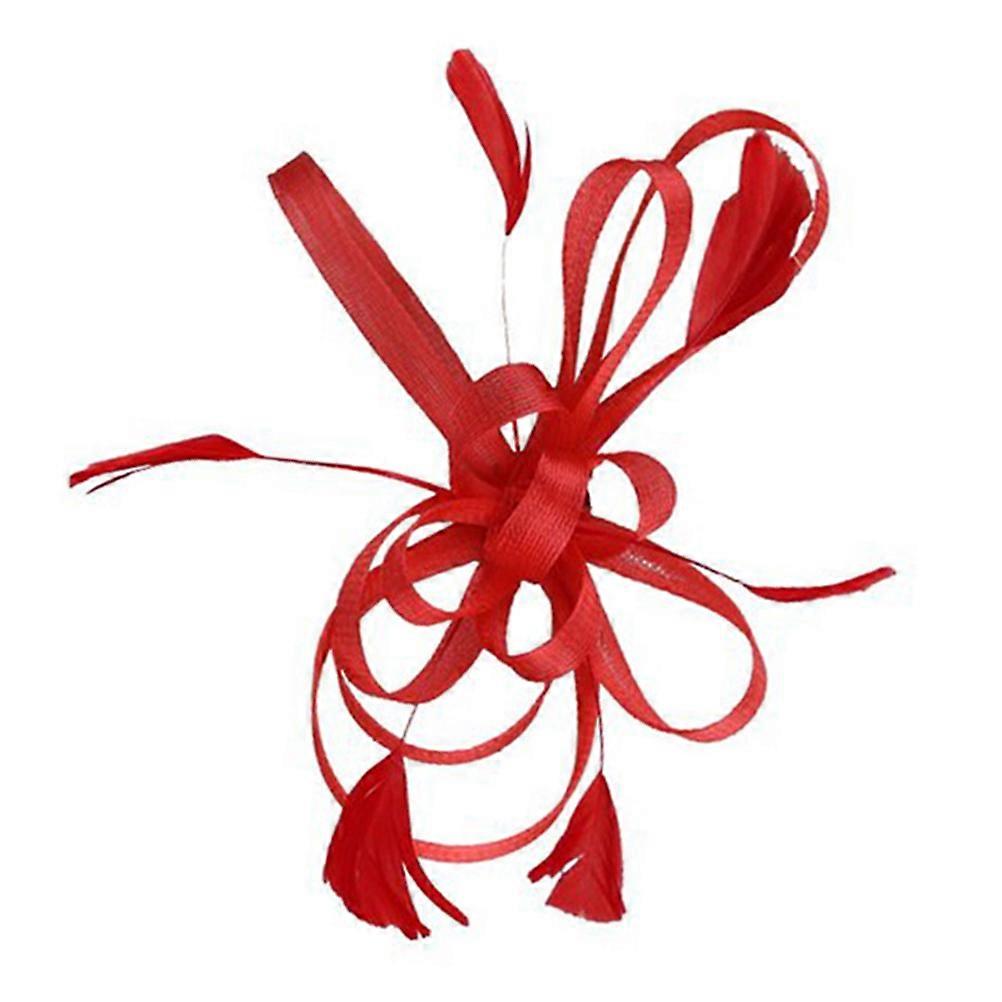 أنيقة شبكة حمراء مشبك الشعر لديكور الزفاف إكسسوار مطابقة كبيرة للمناسبات الرسمية