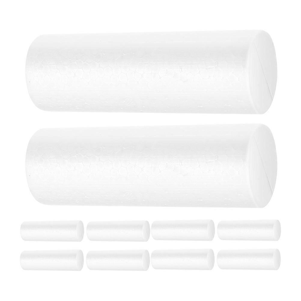 White Foam Cylinders for DIY Crafts and Decoration Lightweight Sturdy Material Perfect for Creative Projects 10pcs