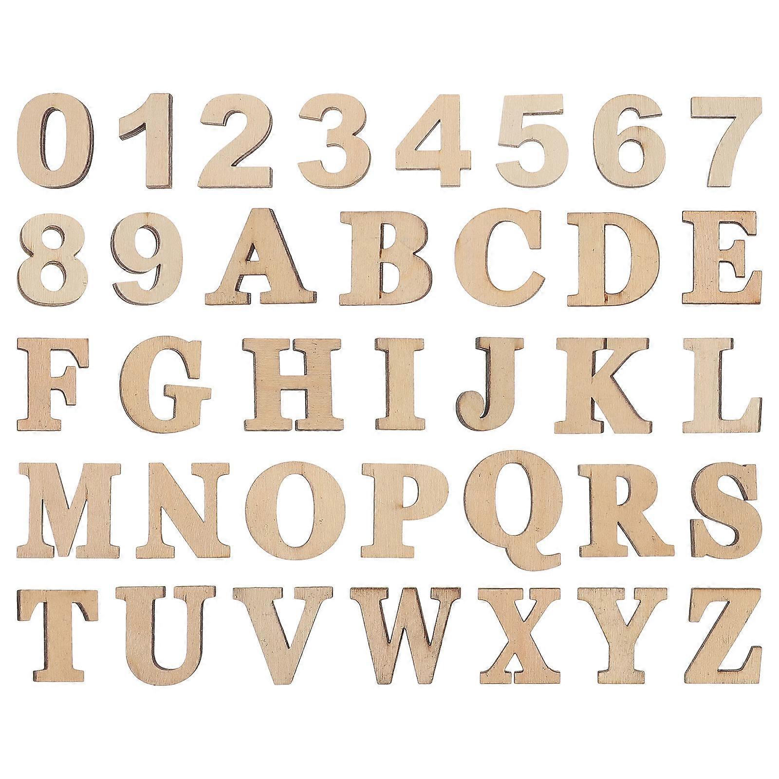 36pcs Small Unfinished Wood Numbers and Letters for Scrapbooking, DIY Crafts, and Home Decor – Durable Alphabet Set for Creative Projects