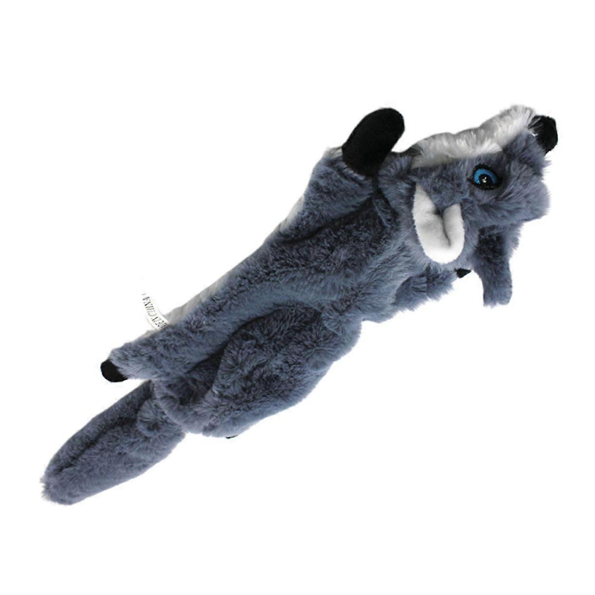 Plush Sound Dog Chew Toy With Squeaker, Hide and Seek Dog Toy, Bite-Resistant, Grey