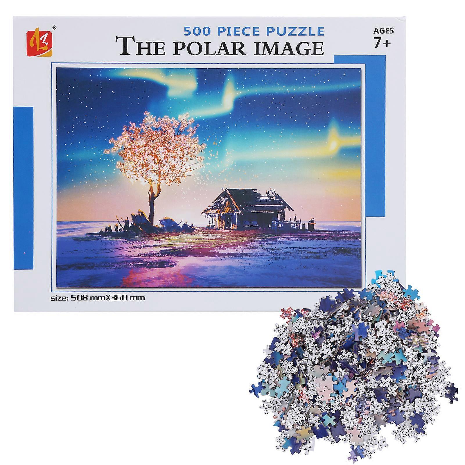 500pcs Children Exquisite Pattern Puzzles Jigsaw Parent Child Interaction Toys Gift(LL5004 )