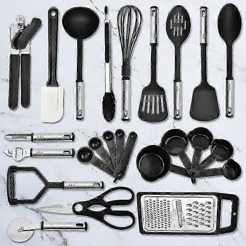 Kitchen Utensils 25 Piece Stand Baking Utensils Cooking Kitchen Utensils