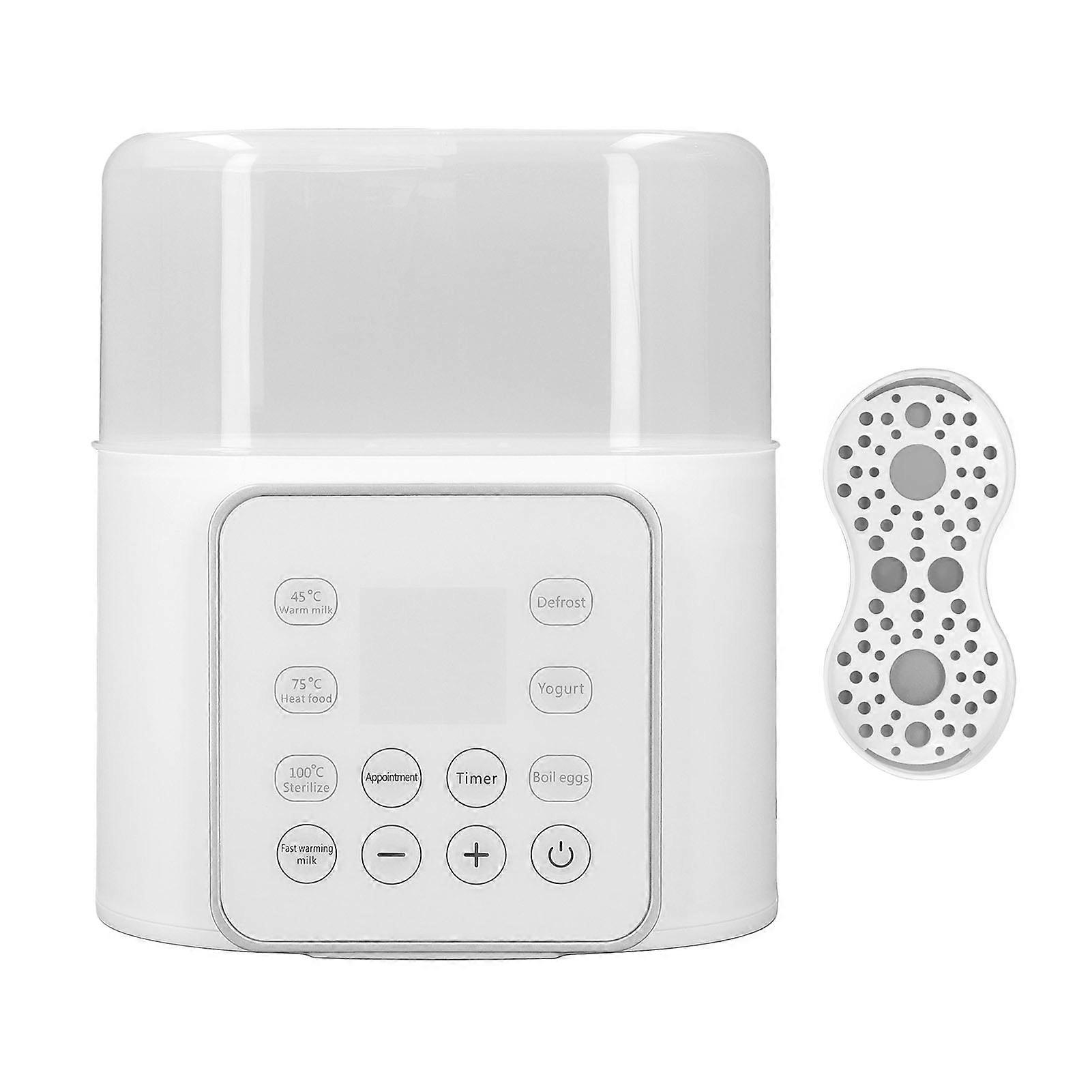 2 In 1 Double Bottle Heater Multi Functional Cleaning Automatic Fast Milk Warmer with Timer White US Plug 110V