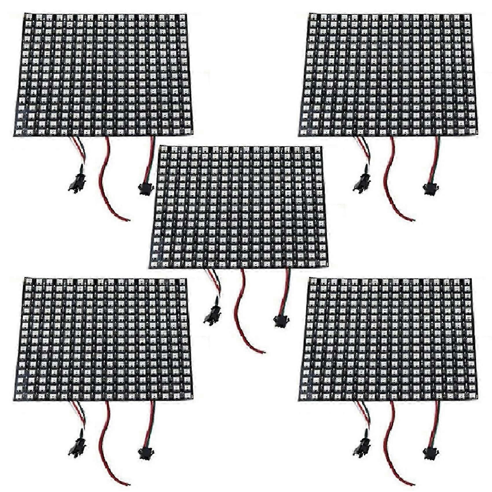 5pcs 16x16 Sk6812 Ws2812b Flexible LED Panel Pixel Screen DC5V