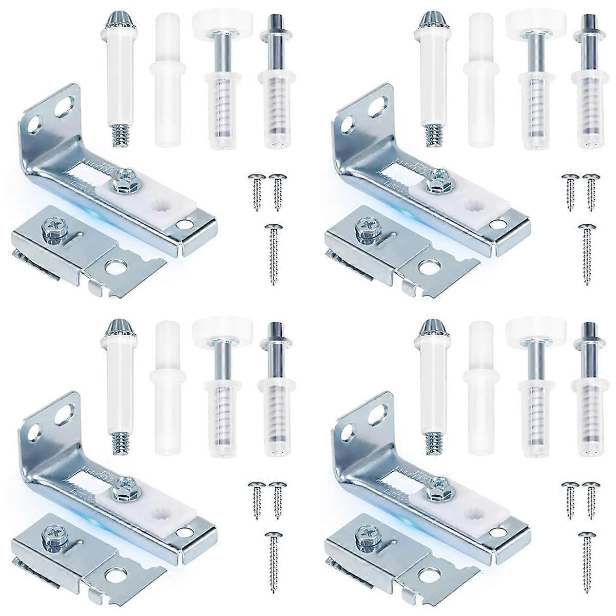 4 Set Bifold Door Hardware Repair Kit for 7/8 inch to 1 inch Sliding