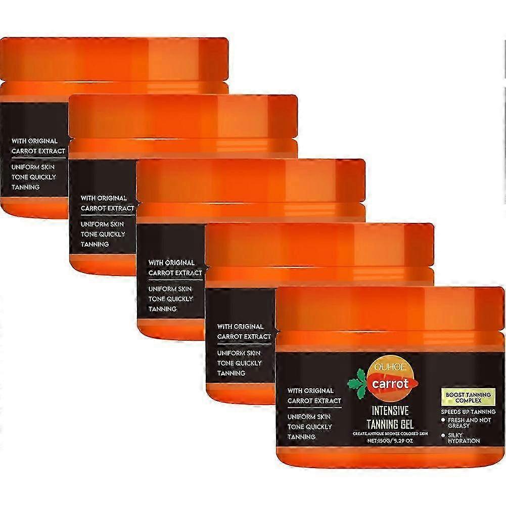 Carroten Intensive Tanning Gel - Instant Tan Enhancer - Speed Up Tanning - Water-Resistant with Carrot Extract - Vitamin A & E For Moisture and Hydrat