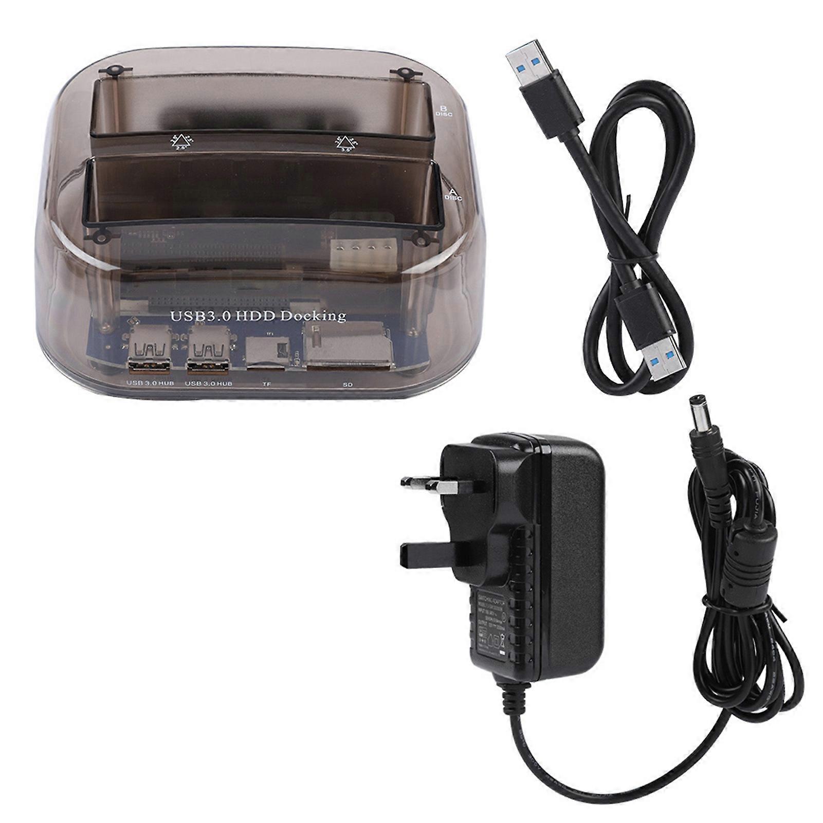 ULT-BEST USB 3.0 HDD Docking Station Ταυτόχρονη 2 HDD Data Cloning Κλώνος σκληρού δίσκου