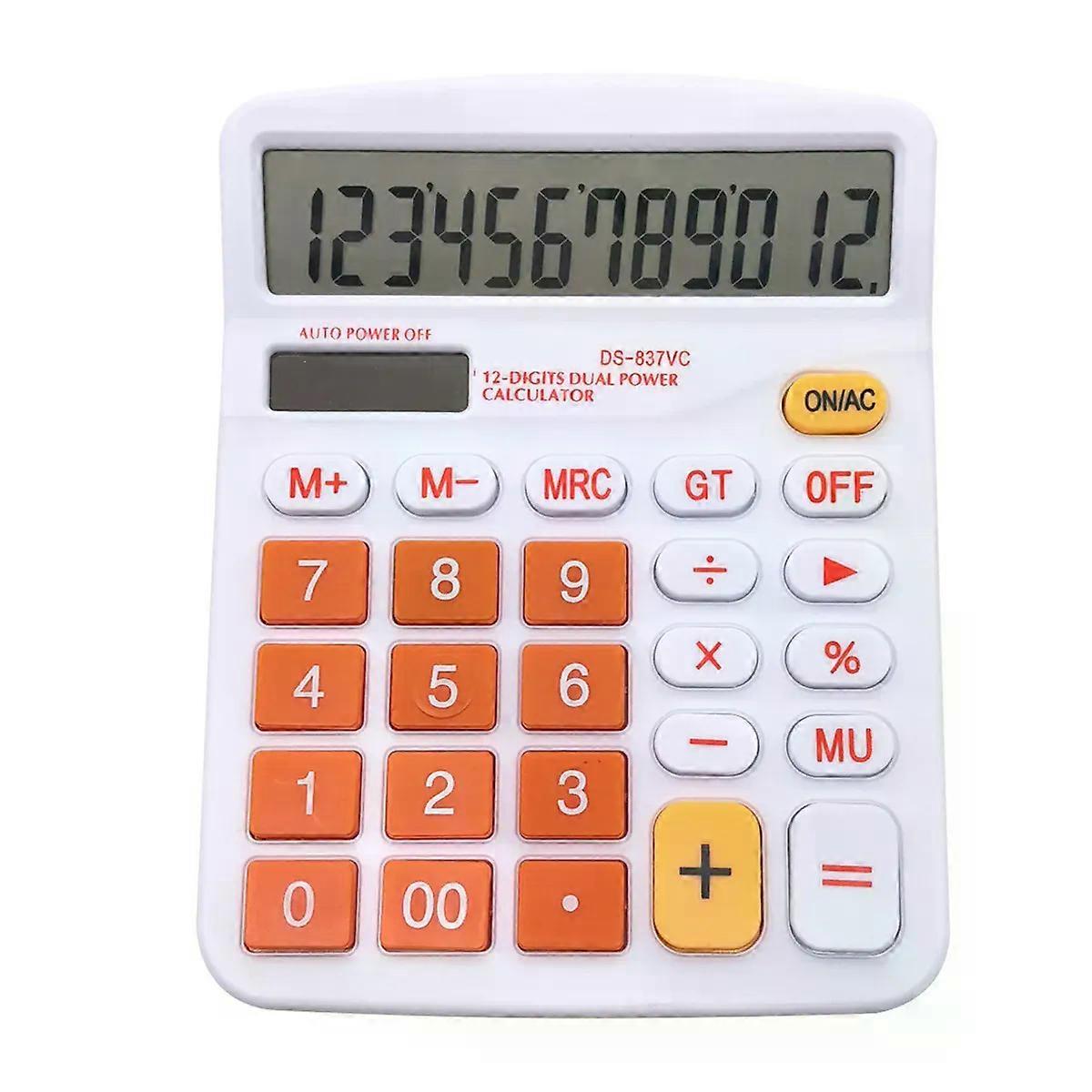 1pcs Solar Large Display Calculator Financial Office Desktop Computer Calculators Cute Calculator School Scientific Calculators